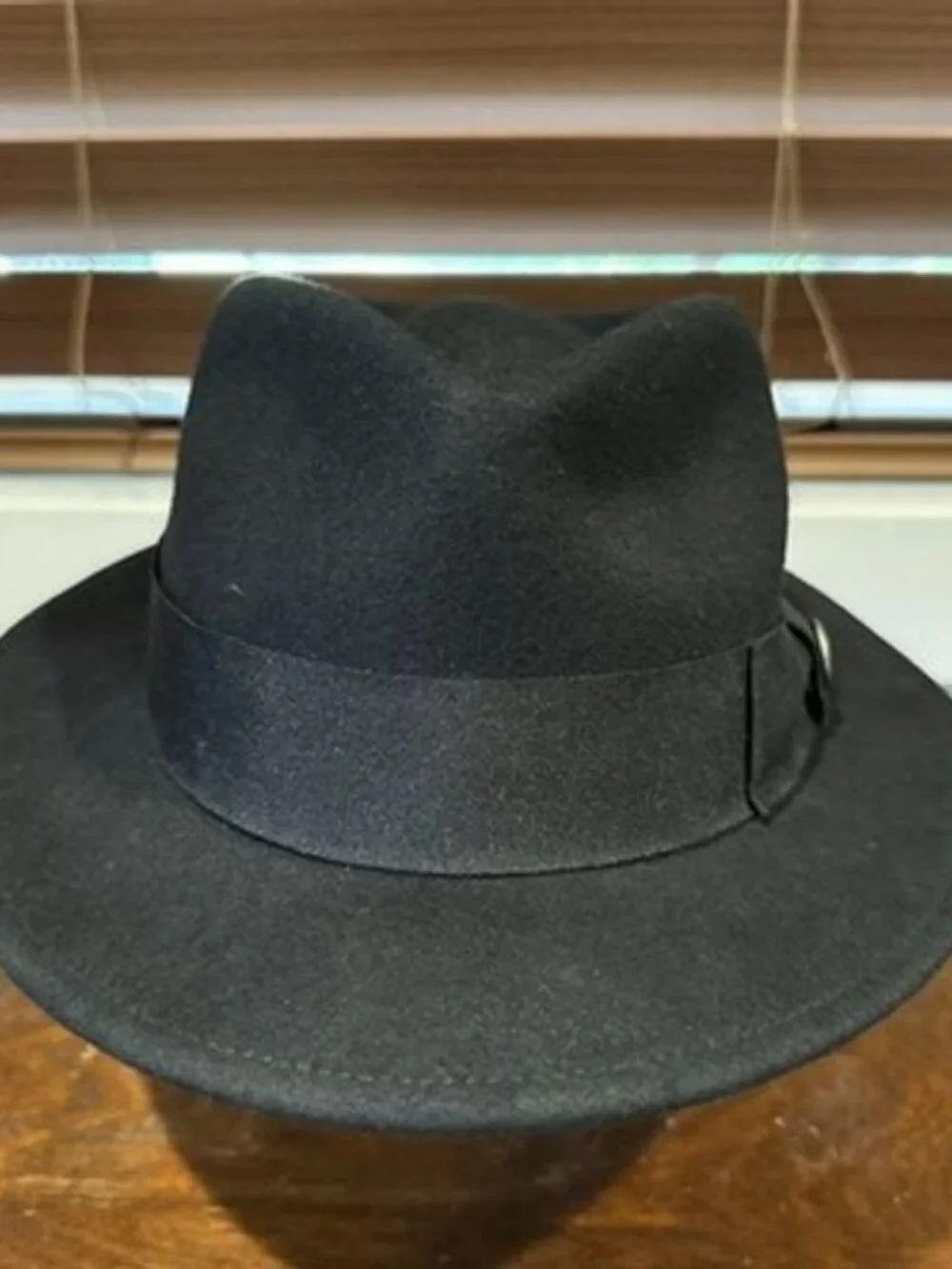 Goorin Bros 100-5801 Black 100% Wool Fedora Hat Mens Size Small